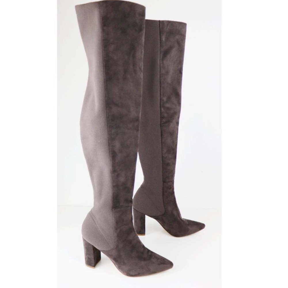 Steve Madden Gray Over-the-Knee Boots Size 8